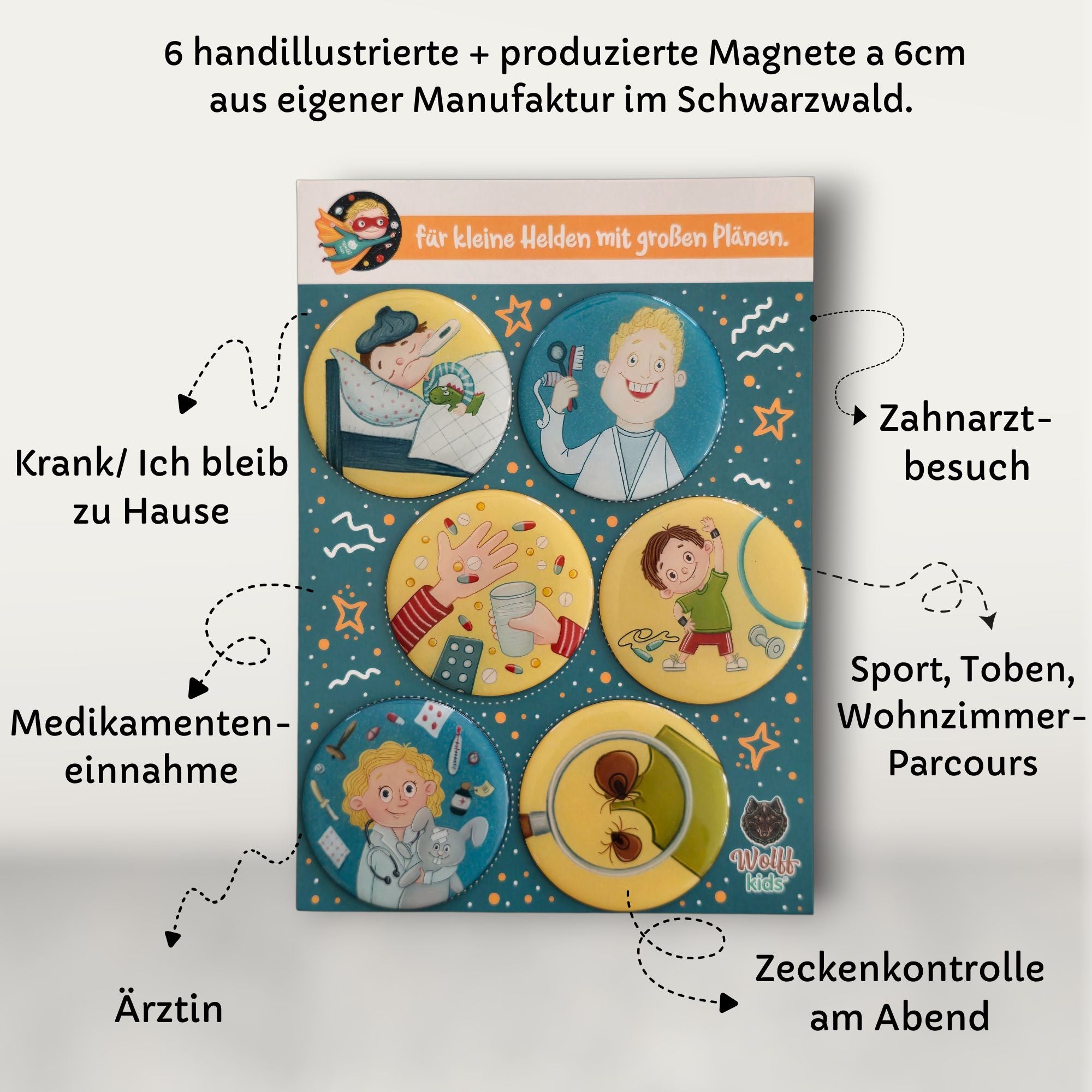Gesundheits - Set : 5 Magnete + 1 🎁gratis